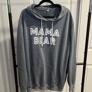 Mama Bear Hoodie Trendy Gray 2x